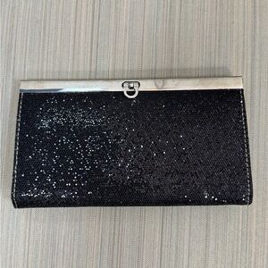 Black sparkle clutch purse